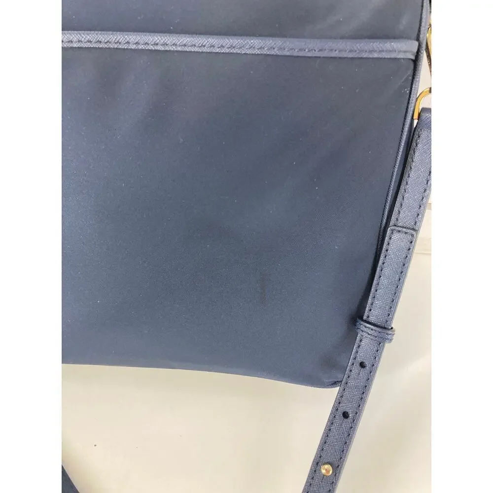 MICHAEL KORS, NAVY BLUE NYLON MEDIUM CROSSBODY BAG (ASIS)